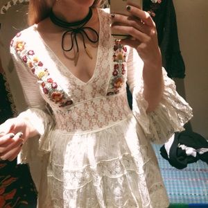 NWT Free People boho Embroidered Dress